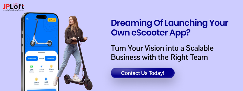 Create a escooter app CTA